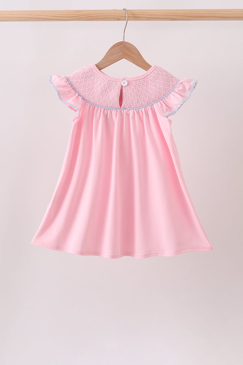 Pink Hydrangea Smocked Dress