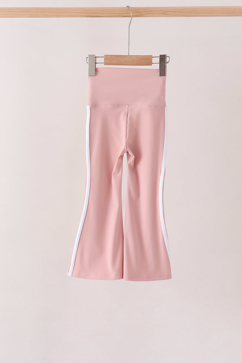 Pink Flare Stripe Pants