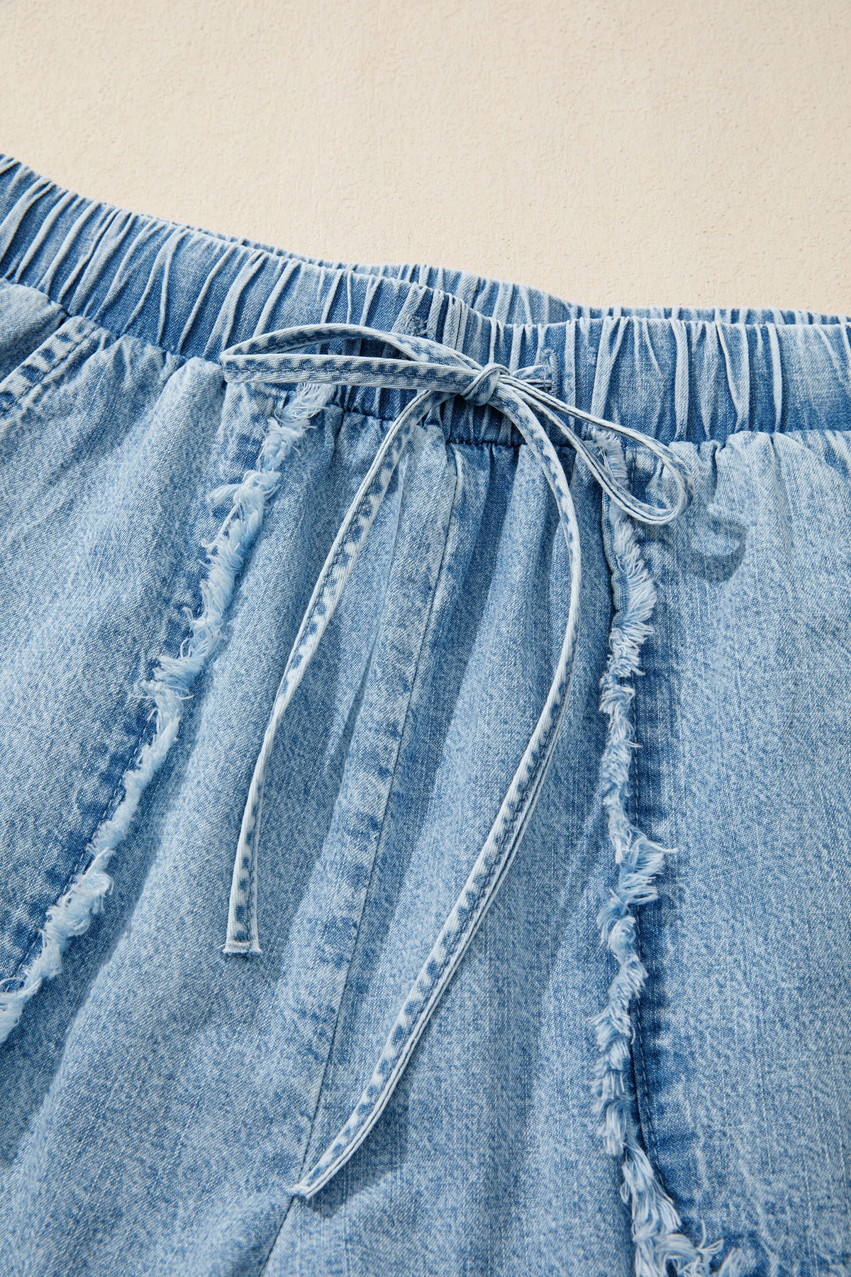 Myosotis Frayed Edge Denim Shorts