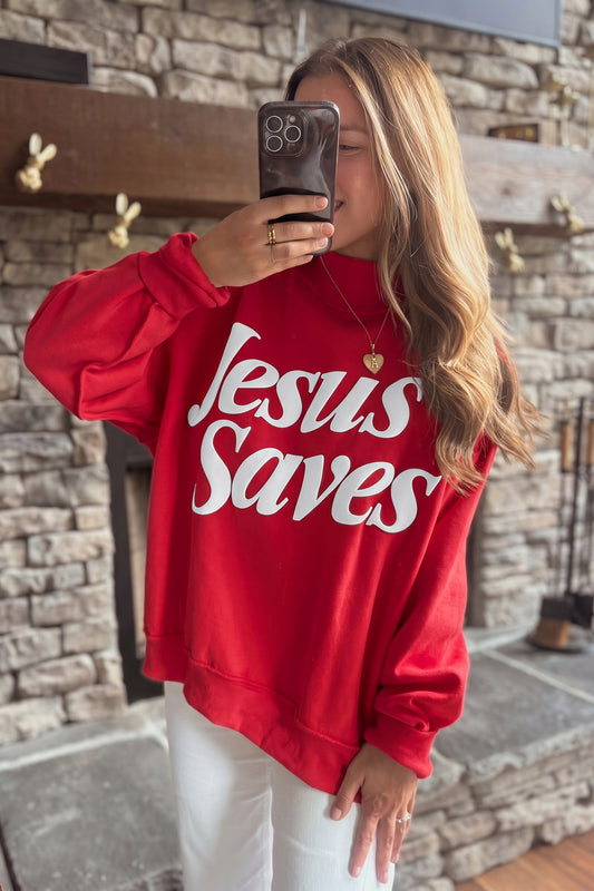 "Jesus Saves" Baggy Sweatshirt
