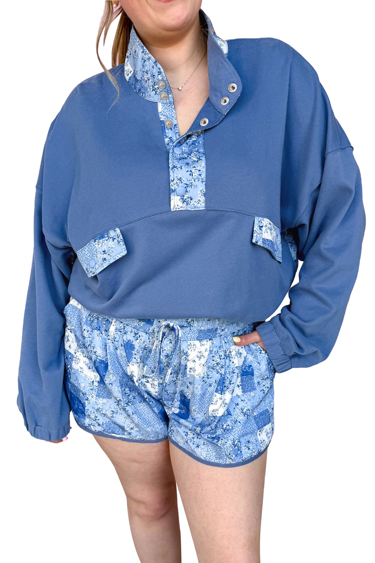 Long Sleeve w/Shorts Plus Size Set