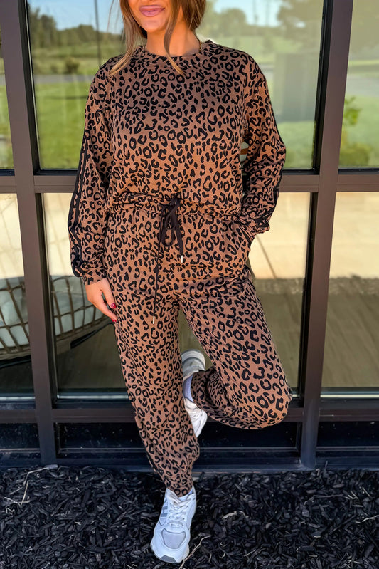 Leopard Long Sleeve T2pc Set