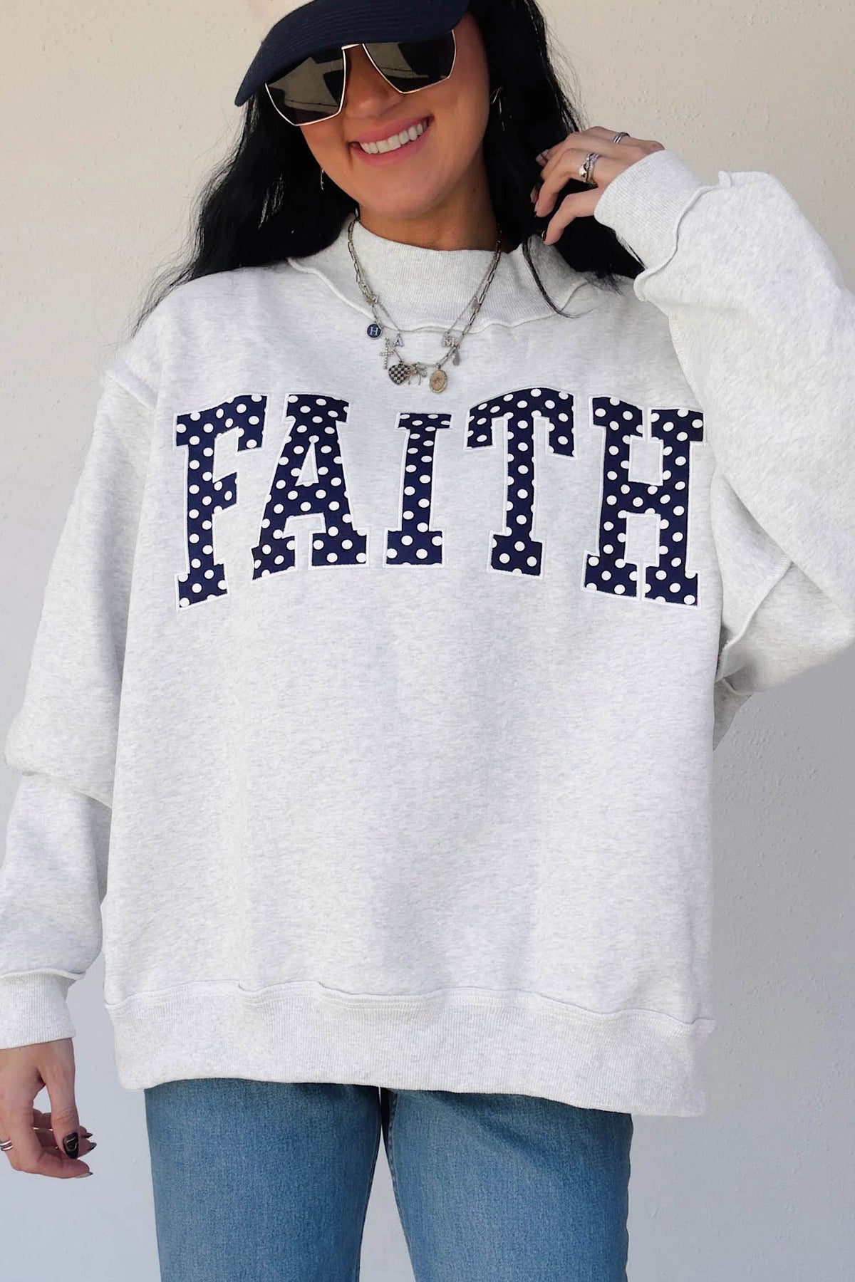 Light Grey High Neck Baggy Sweatshirt