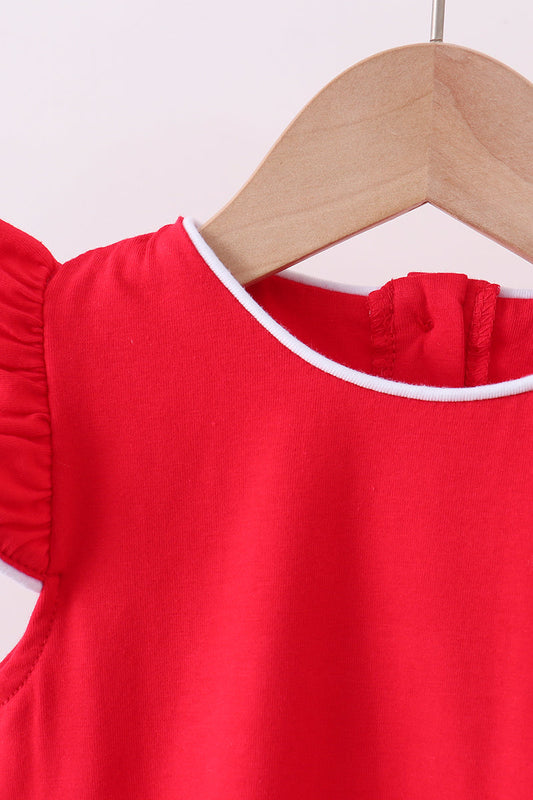 Flutter Sleeve Scalloped Top