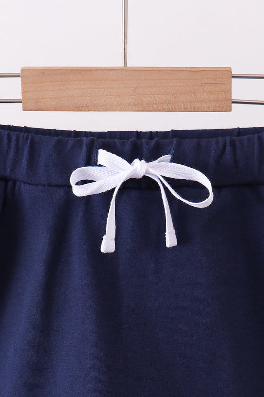 Navy Scallop Skort