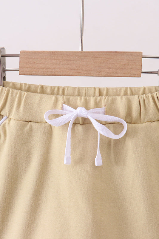 Khaki Scallop Skort