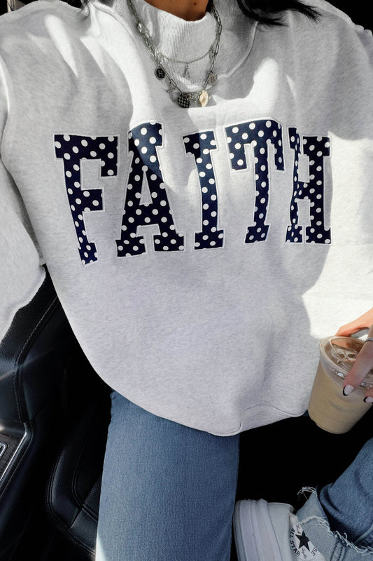 Light Grey High Neck Baggy Sweatshirt