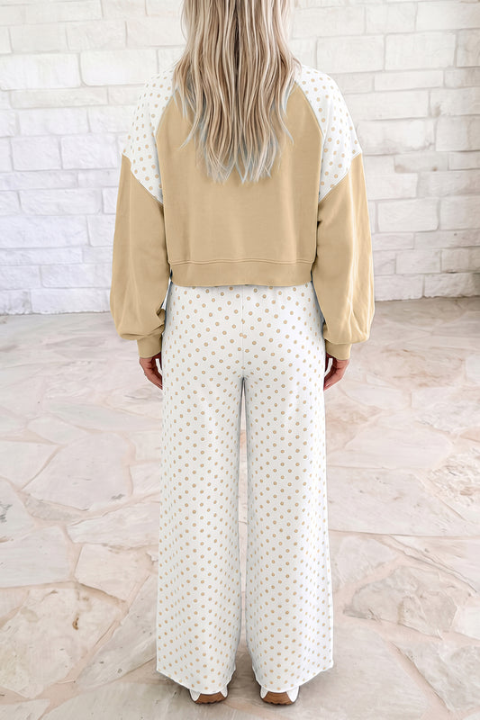 Polka Dot Long Sleeve Pants Set