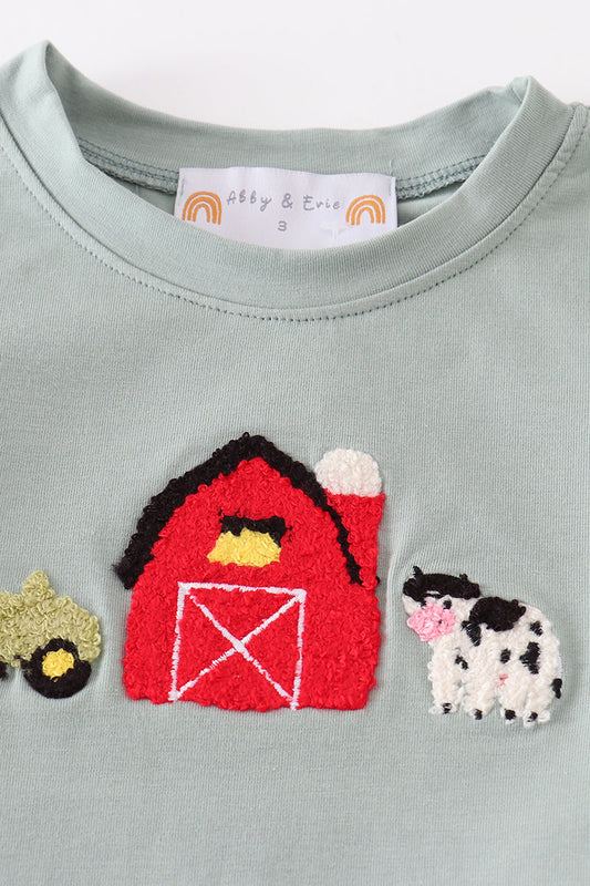 Green Farm Shorts Set