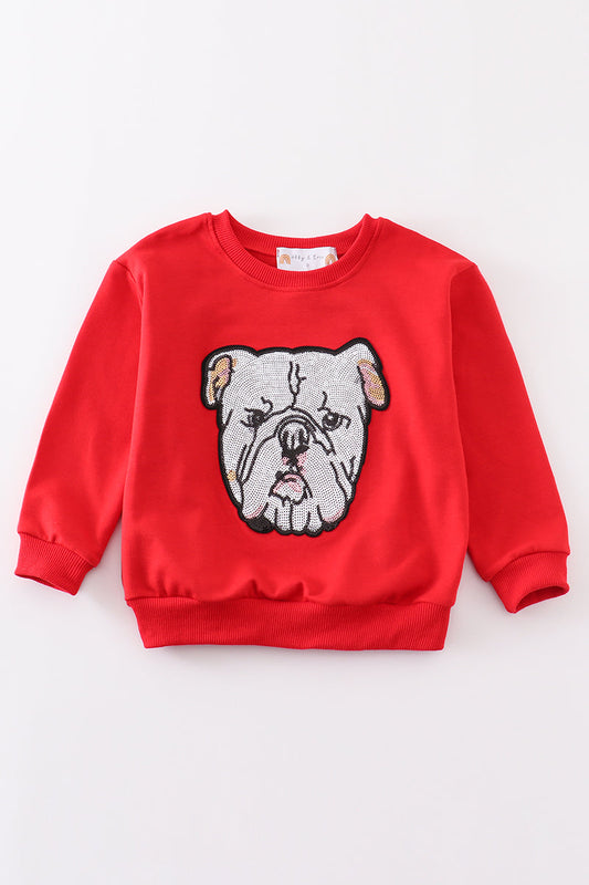 GA Bulldog Sequin Mom & Me Sweatshirt