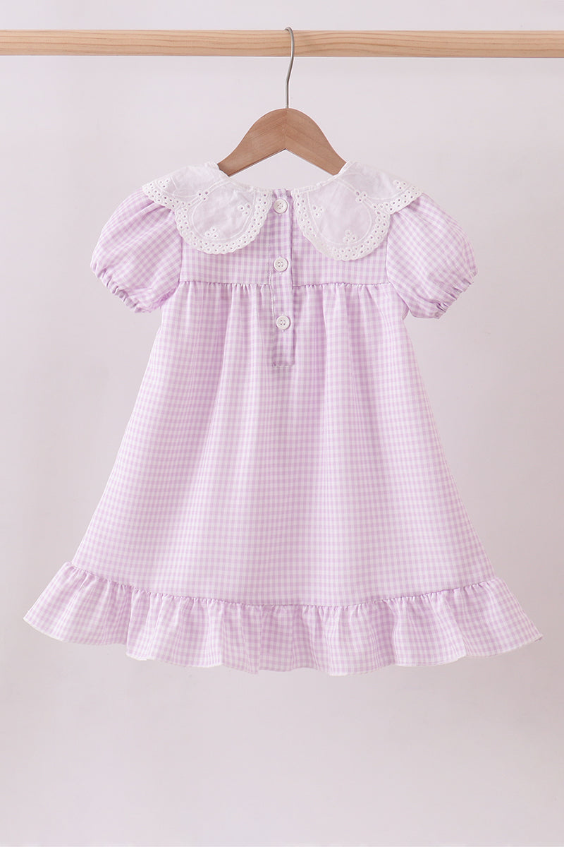 Gingham Lace Ruffle Dress