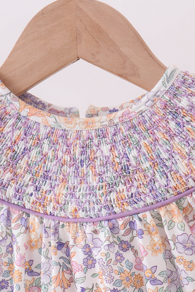 Floral Smocked Bubble