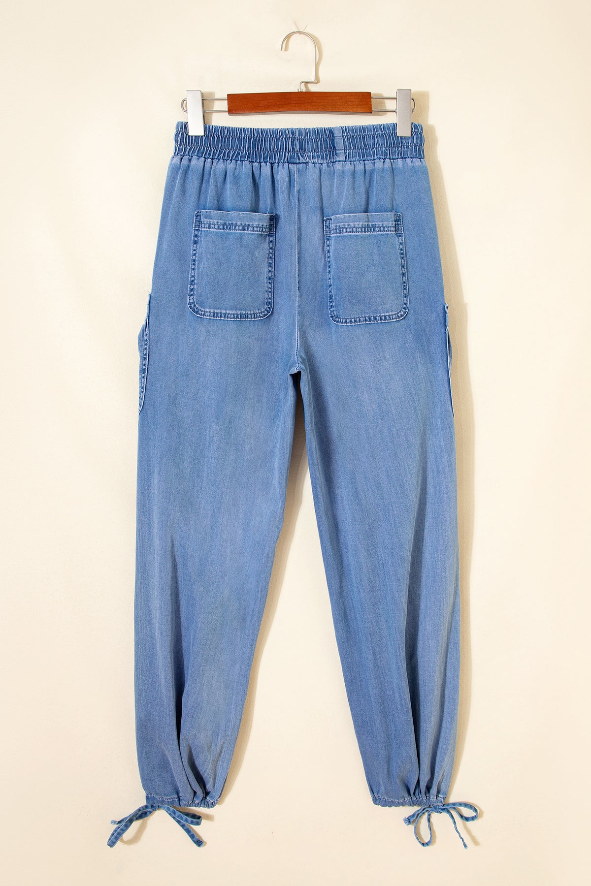 Pocketed Loose Denim Pants