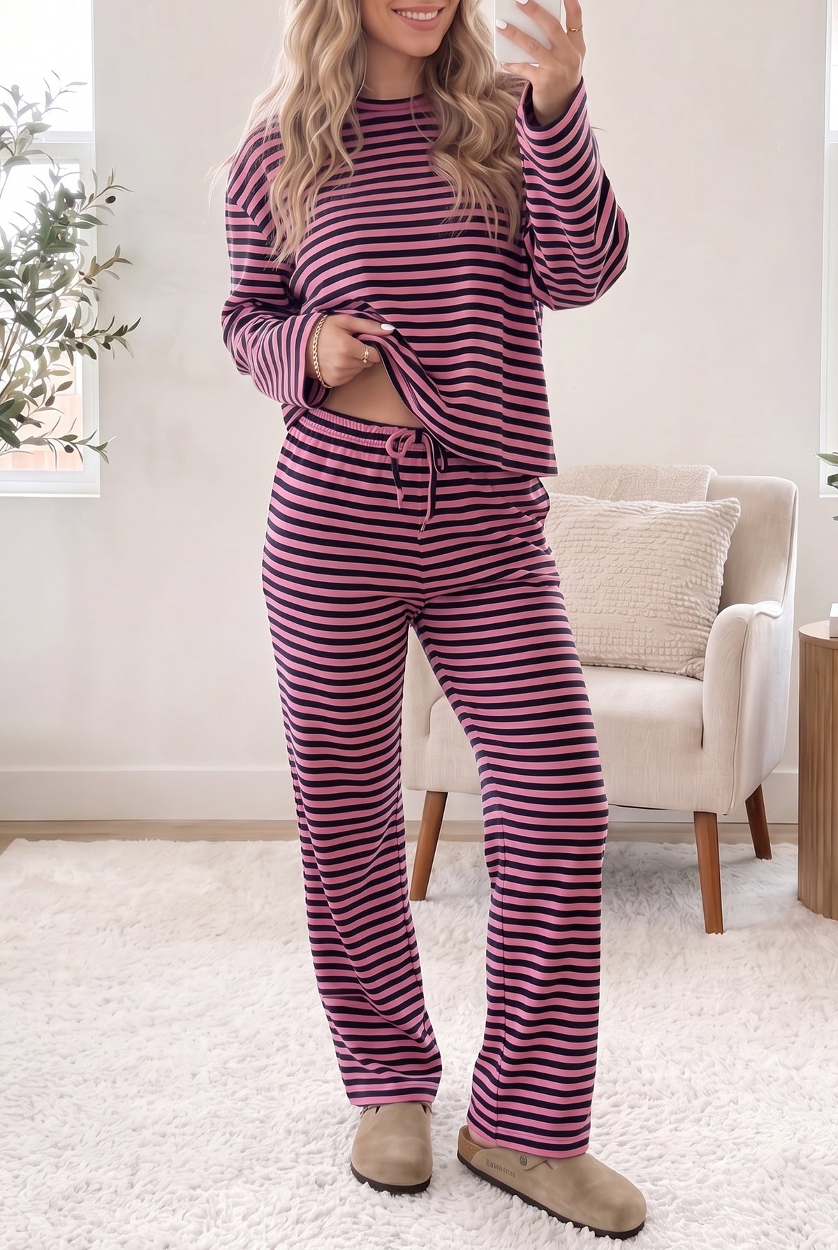Striped Long Sleeve 2pc Set