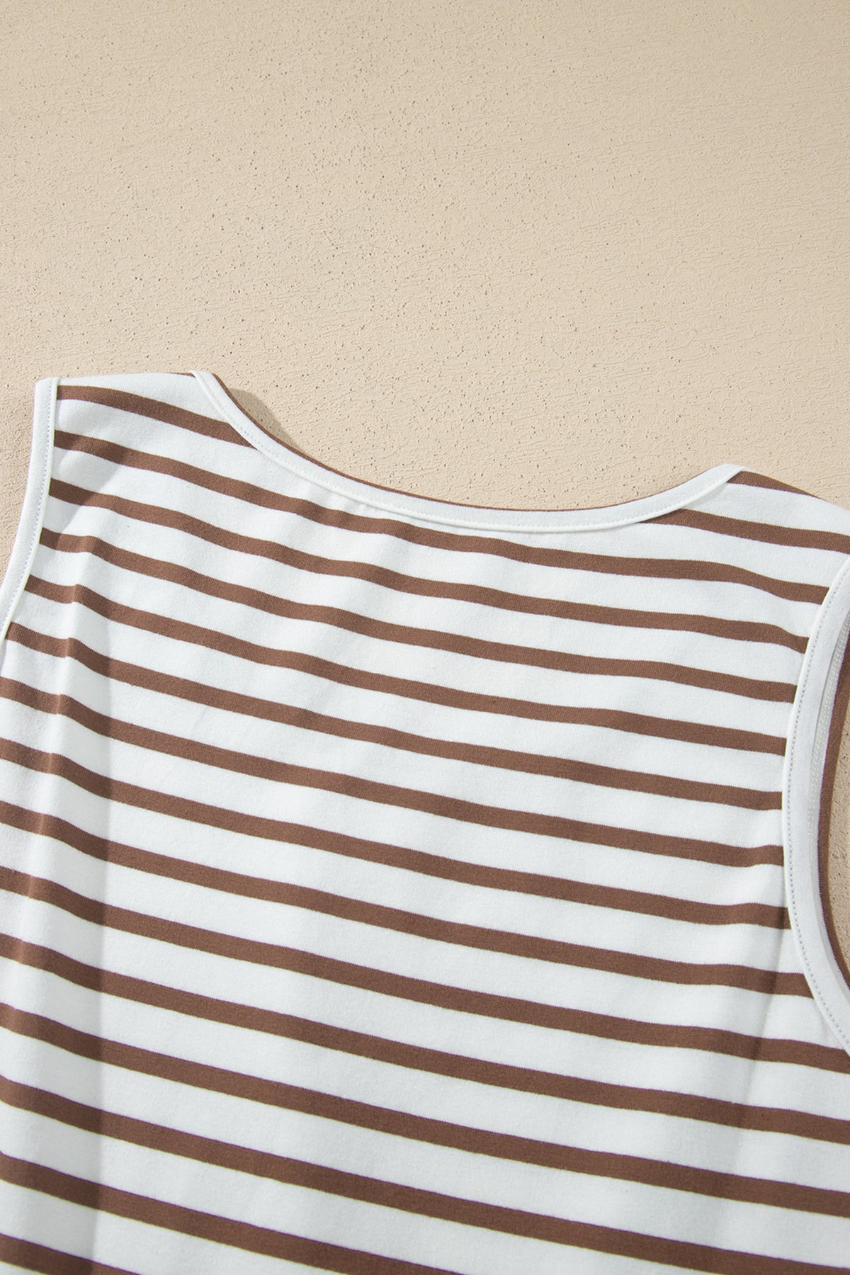 Striped Sleeveless Casual Long Dress