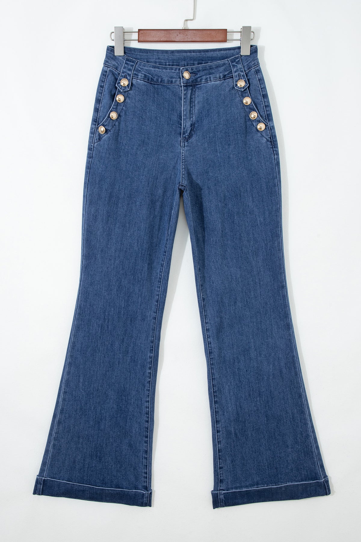 Ashleigh Rolled Edge Flare Leg Jeans