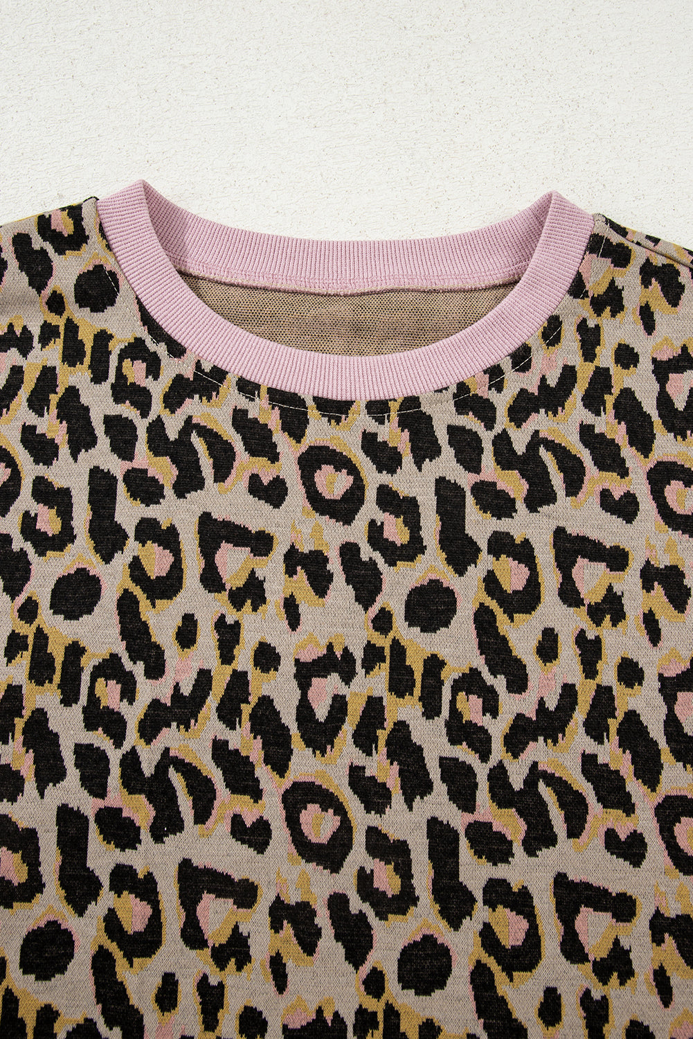 Pink Leopard Pullover Shorts Set