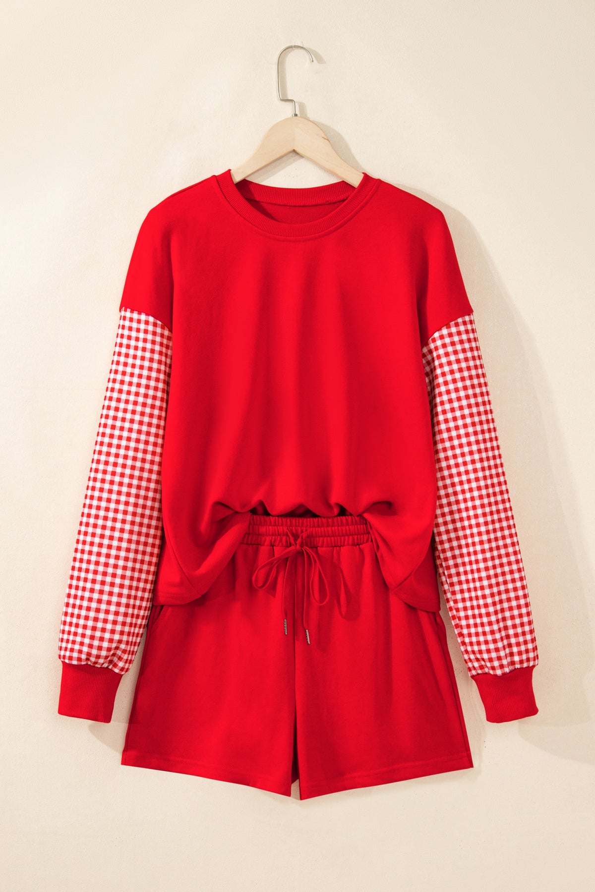 Long Sleeve Top w/Drawstring Shorts Set