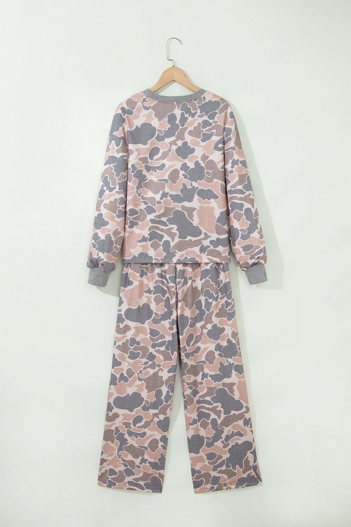 Camo Print Long Sleeve w/ Pants Set