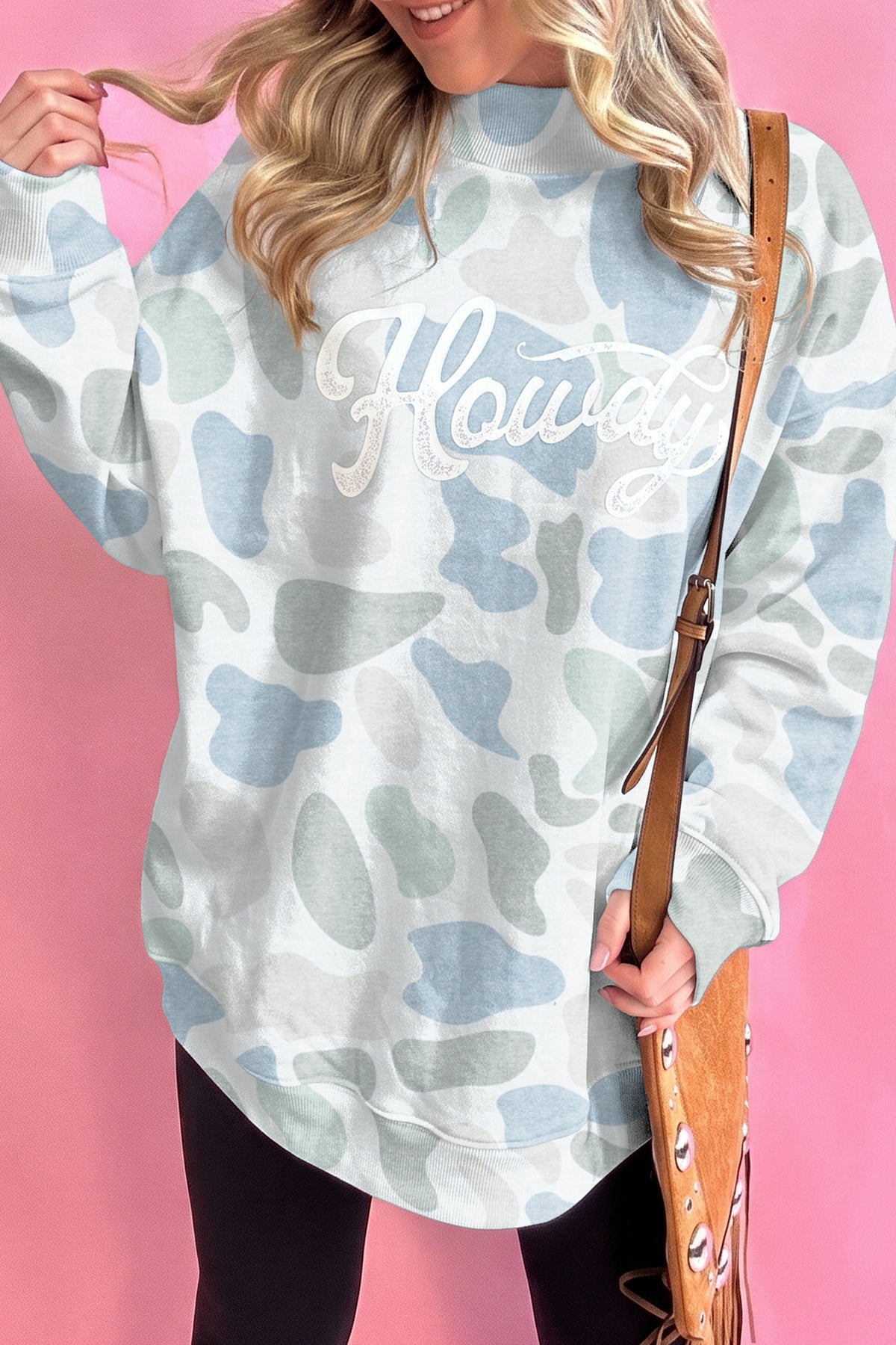 Camo Print Howdy Sweatshirt
