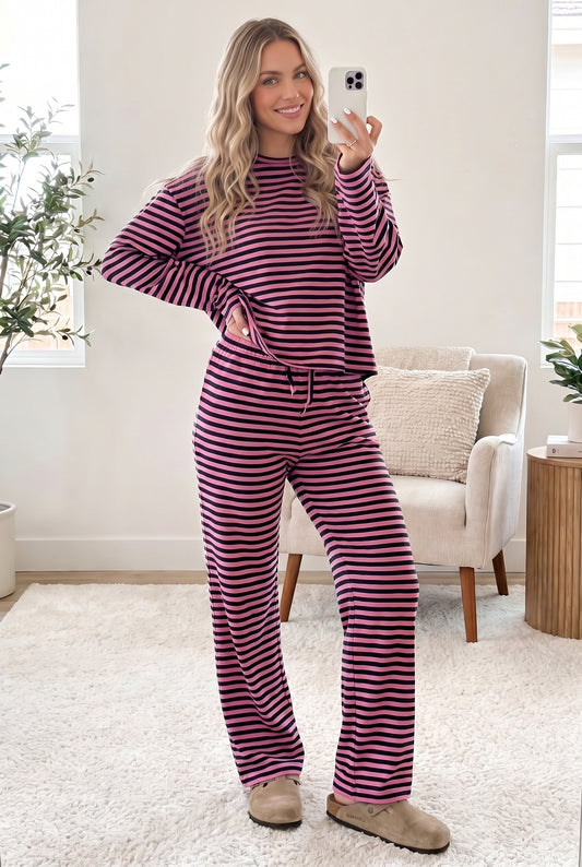 Striped Long Sleeve 2pc Set