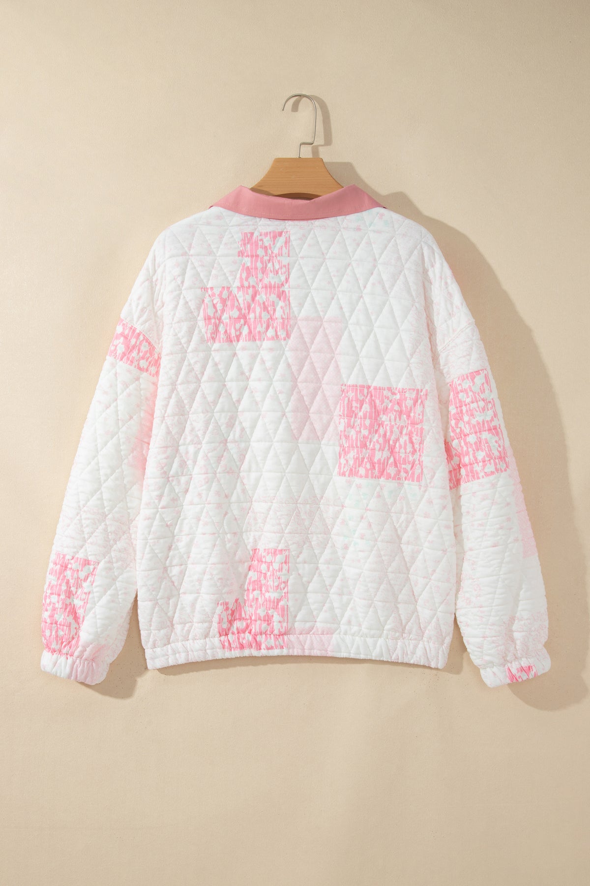 Floral Quilted Pullover Sweatshirt