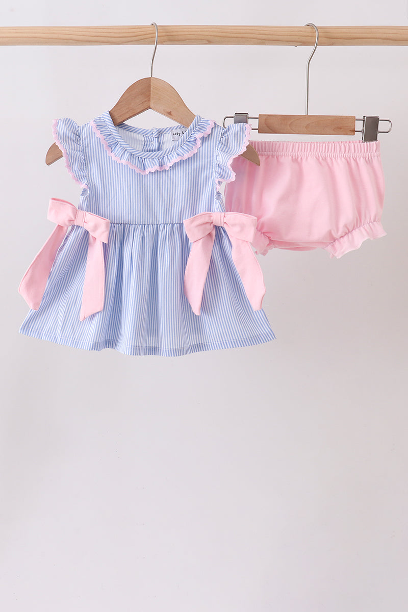 Bow Seersucker Set