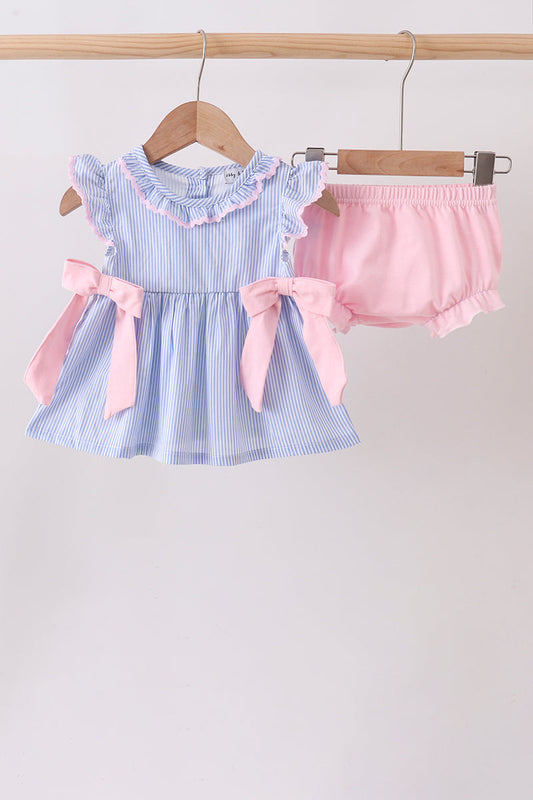 Bow Seersucker Set