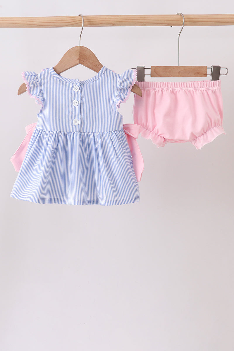 Bow Seersucker Set