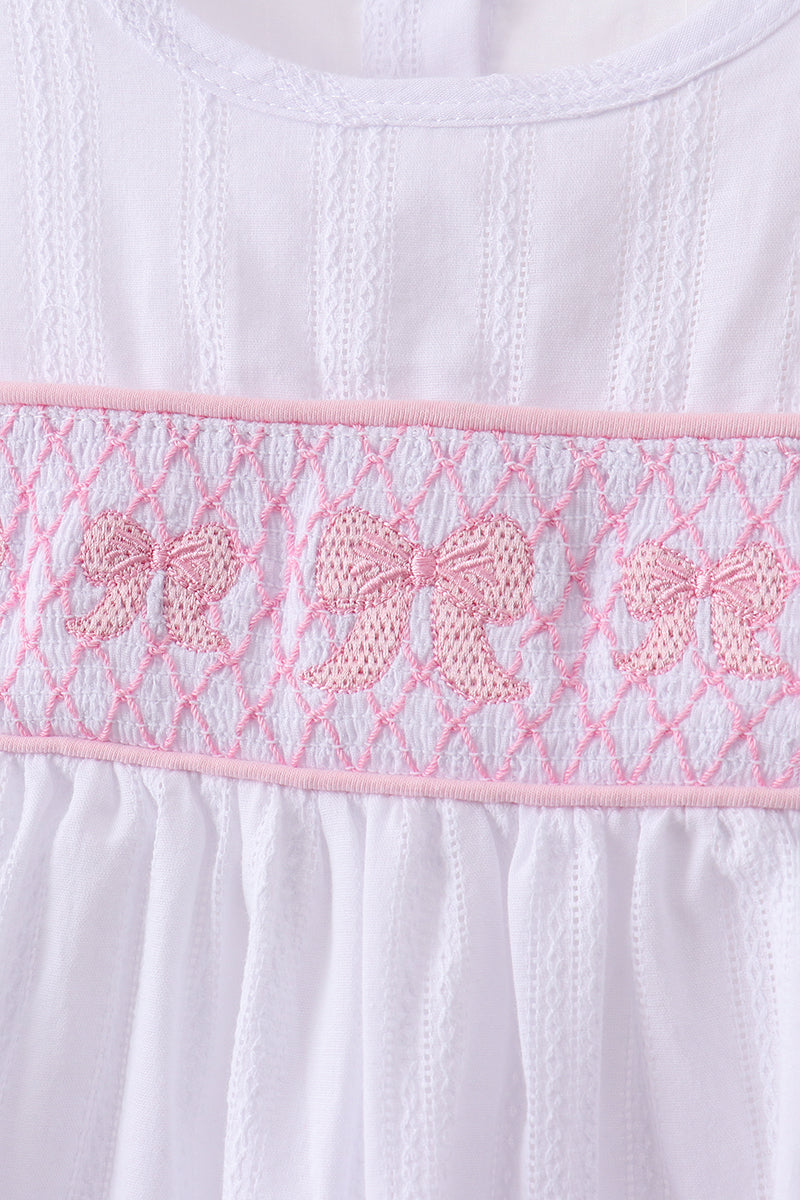 Bow Smocked Shorts Set