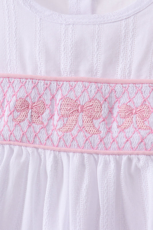 Bow Smocked Shorts Set