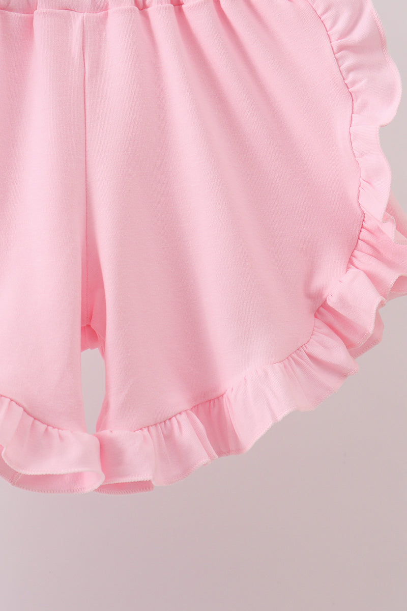 Bow Smocked Shorts Set