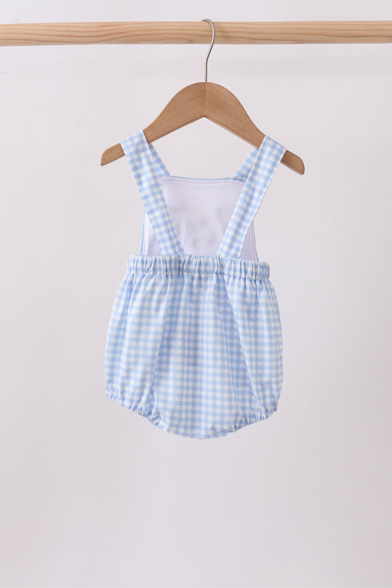 Gingham Animal Embroidered Bubble