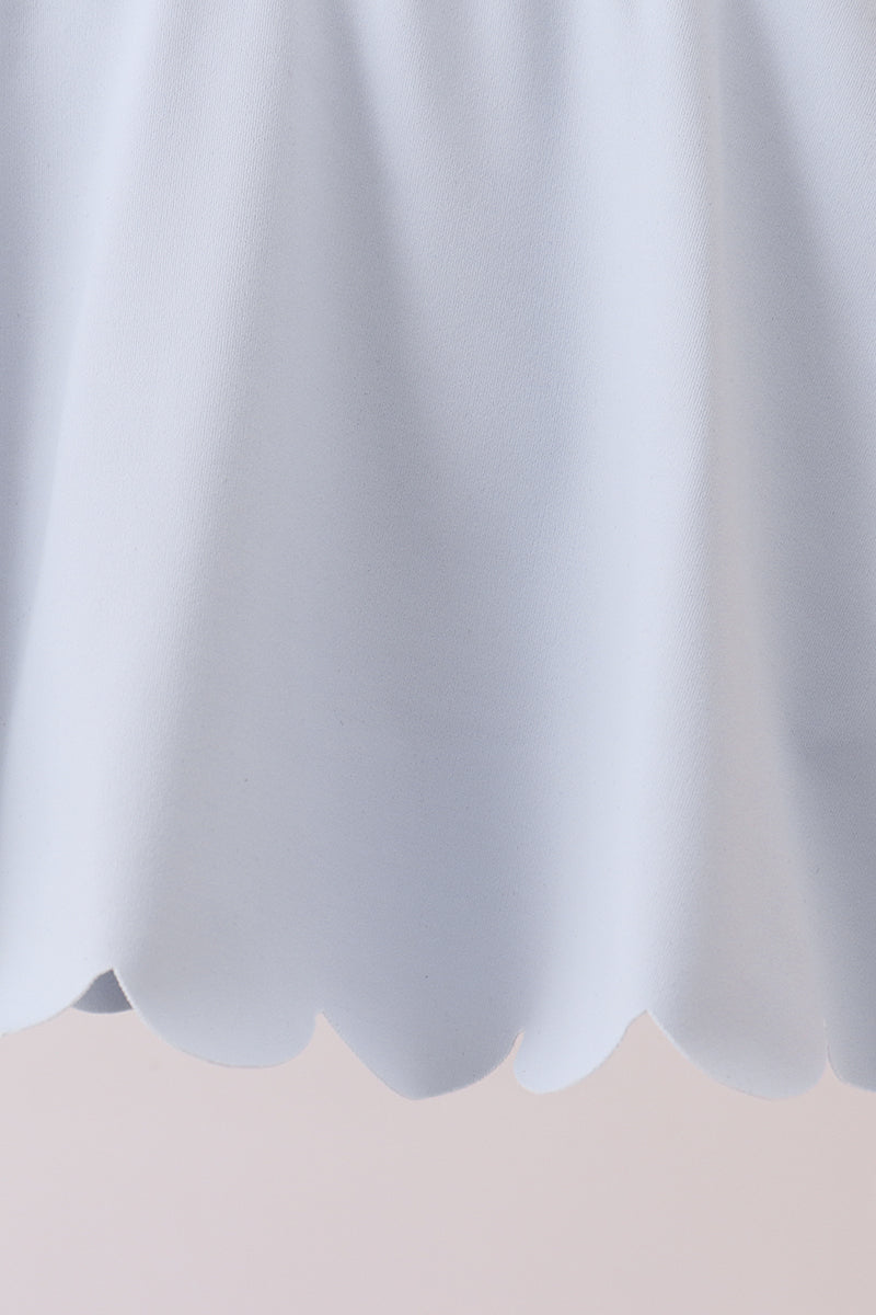 Scalloped Yoga Skorts Set