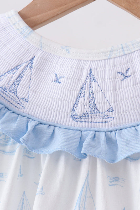 Sailboat Smocked Bubble