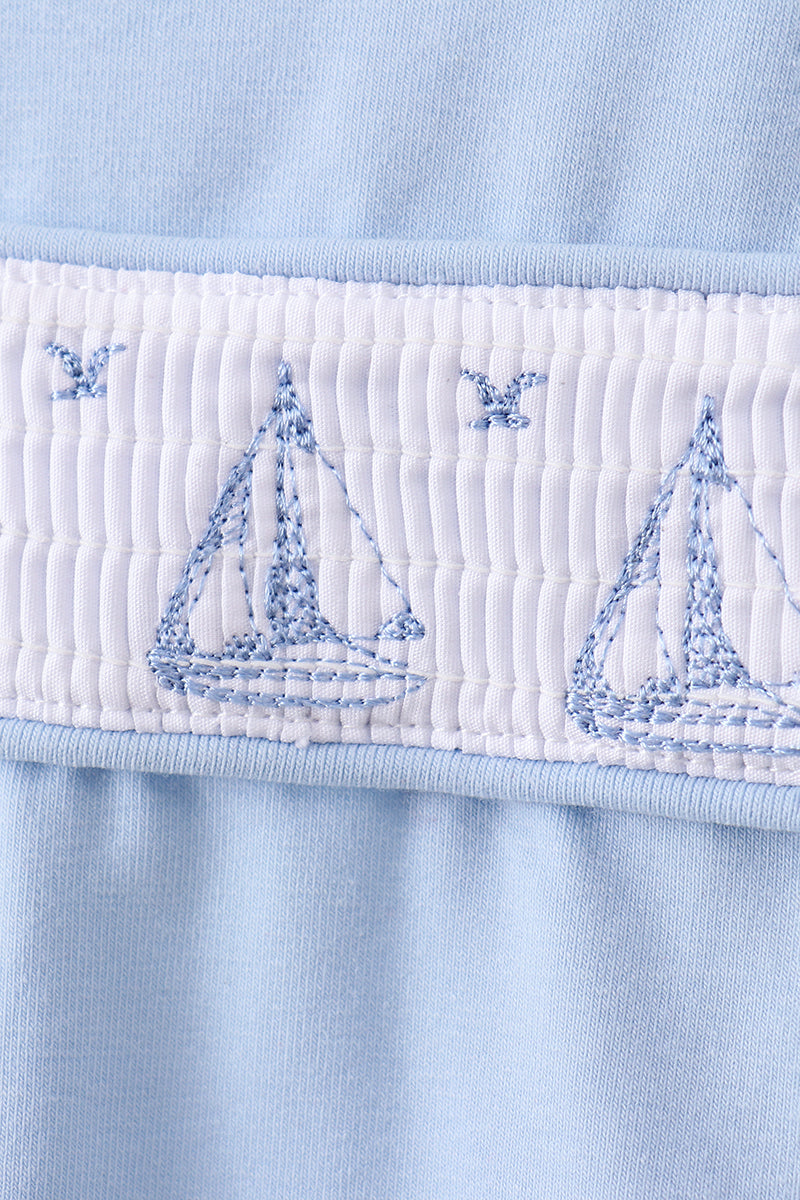 Sailboat Smocked Set