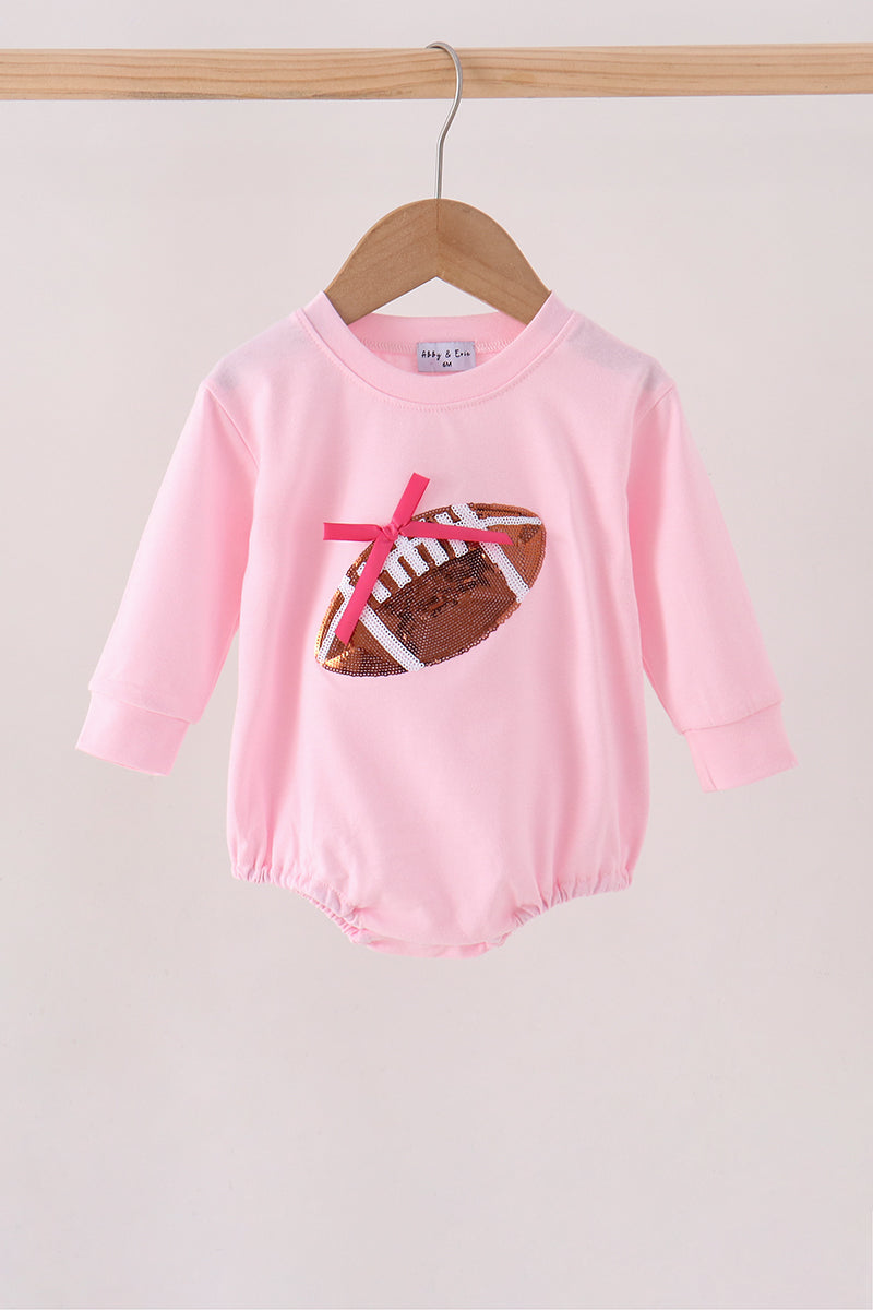 Pink Football Sequin Bubble