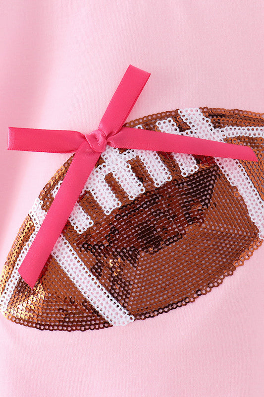 Pink Football Sequin Bubble