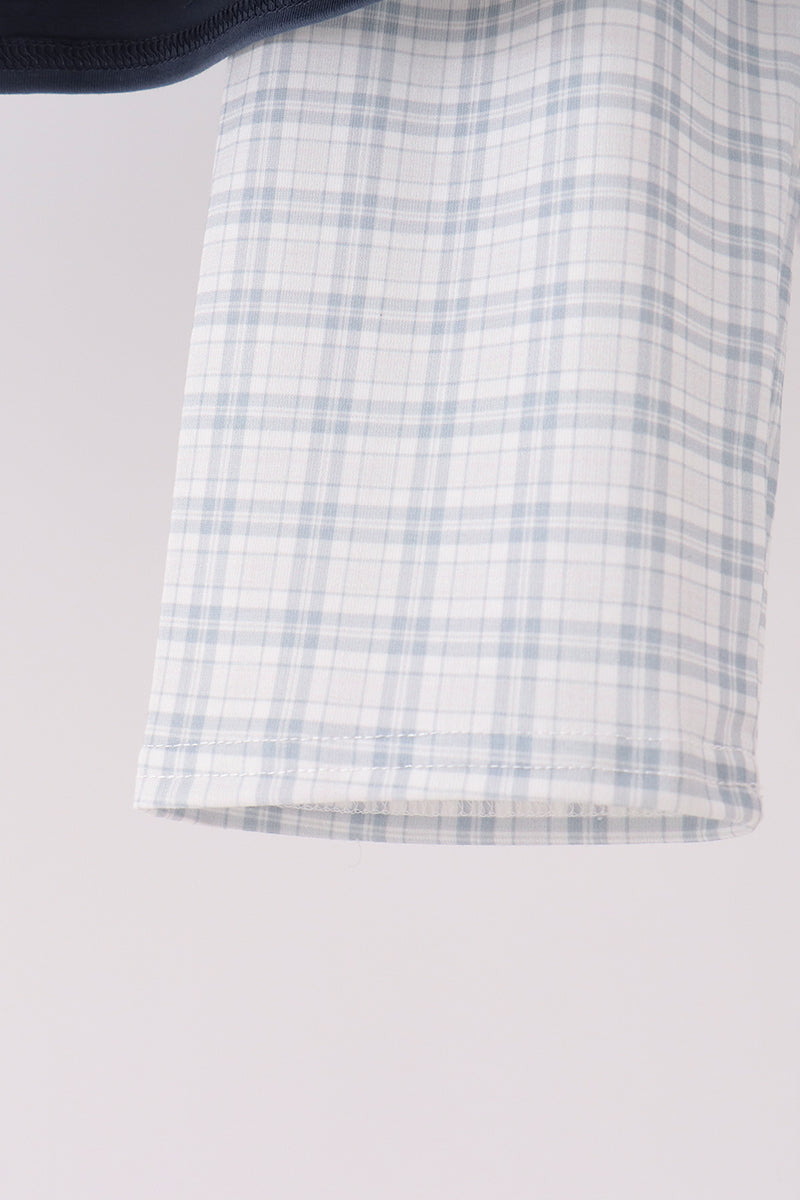 Pocket Plaid Pants Set