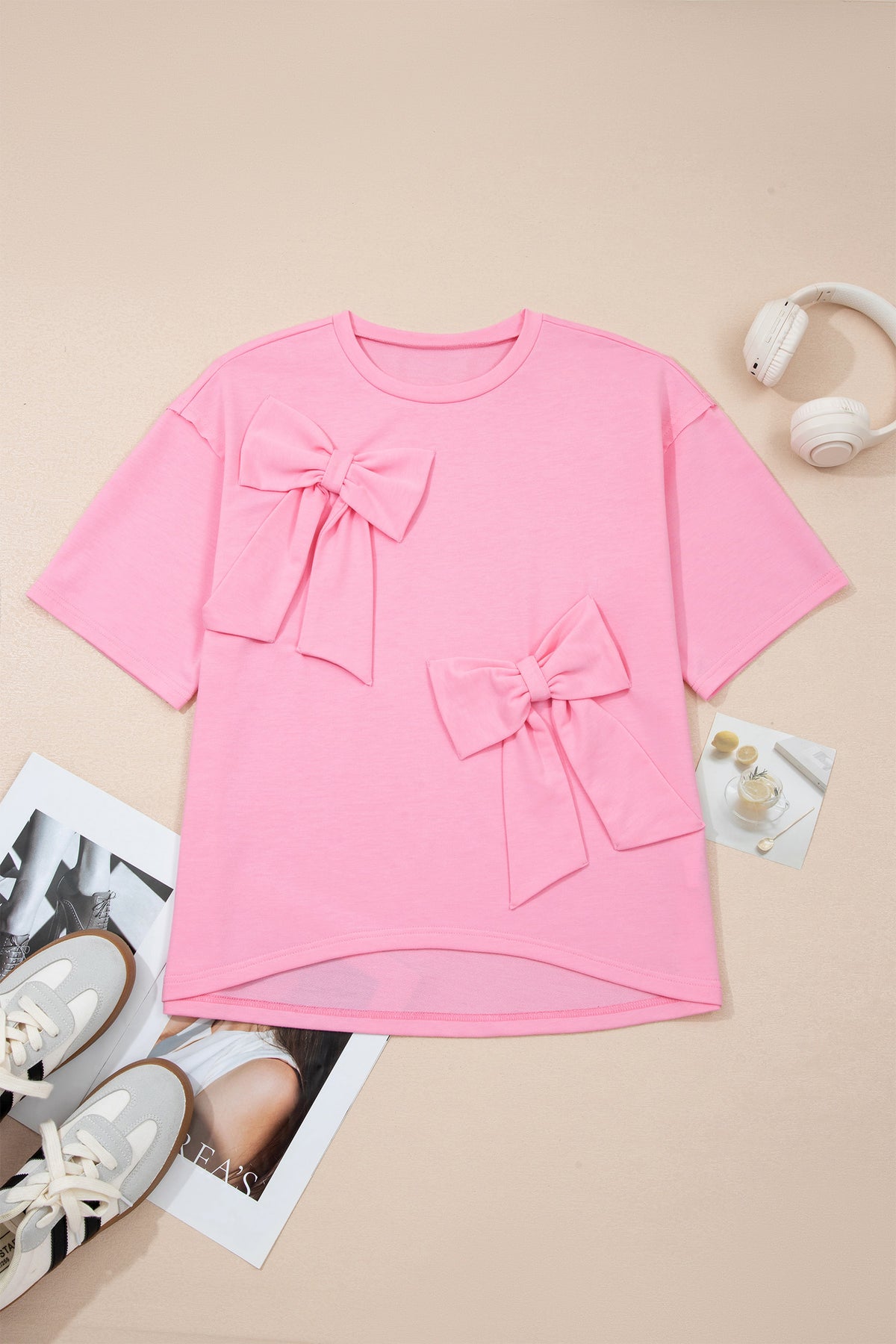 Raw Edge Bow Blouse