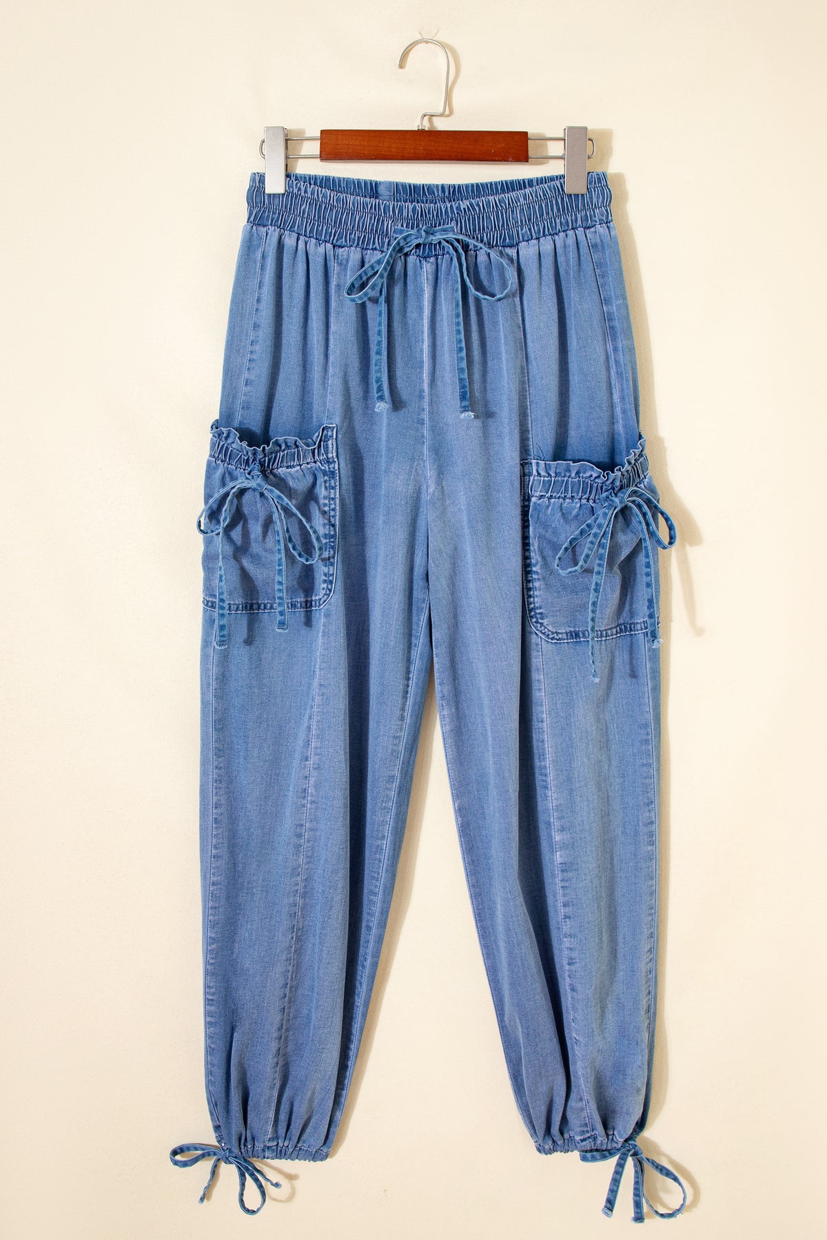 Pocketed Loose Denim Pants