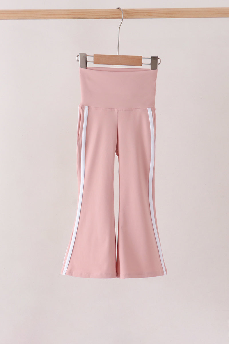 Pink Flare Stripe Pants