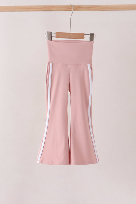 Pink Flare Stripe Pants