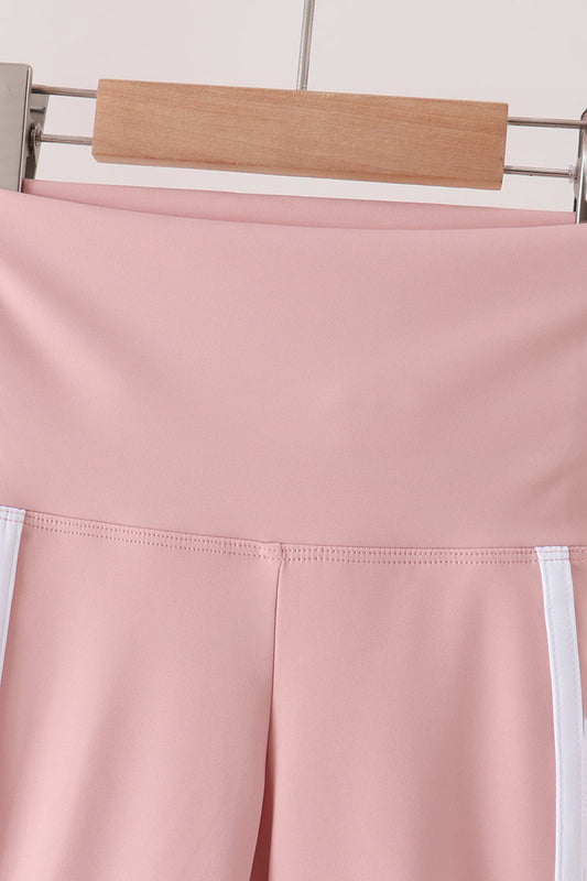 Pink Flare Stripe Pants