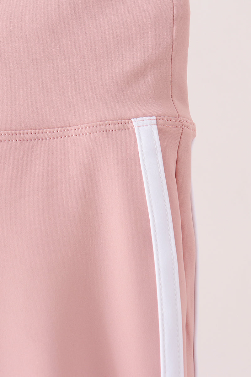 Pink Flare Stripe Pants