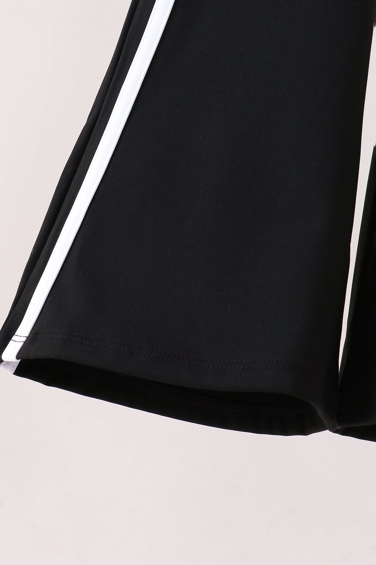 Black Flare Stripe Pants