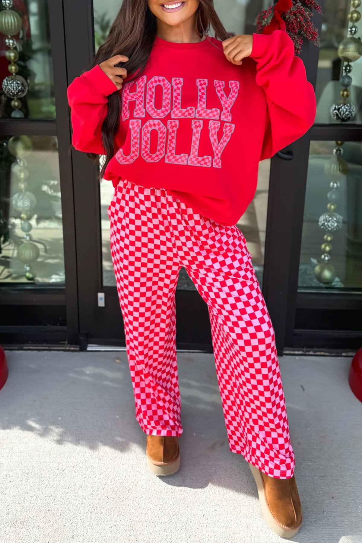 Christmas Two-piece Pant Set