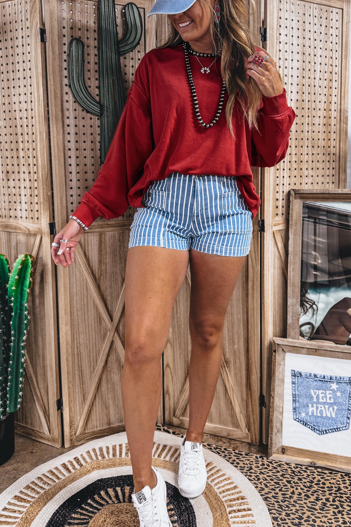 Ribbed Cutout Back Sweatshirt