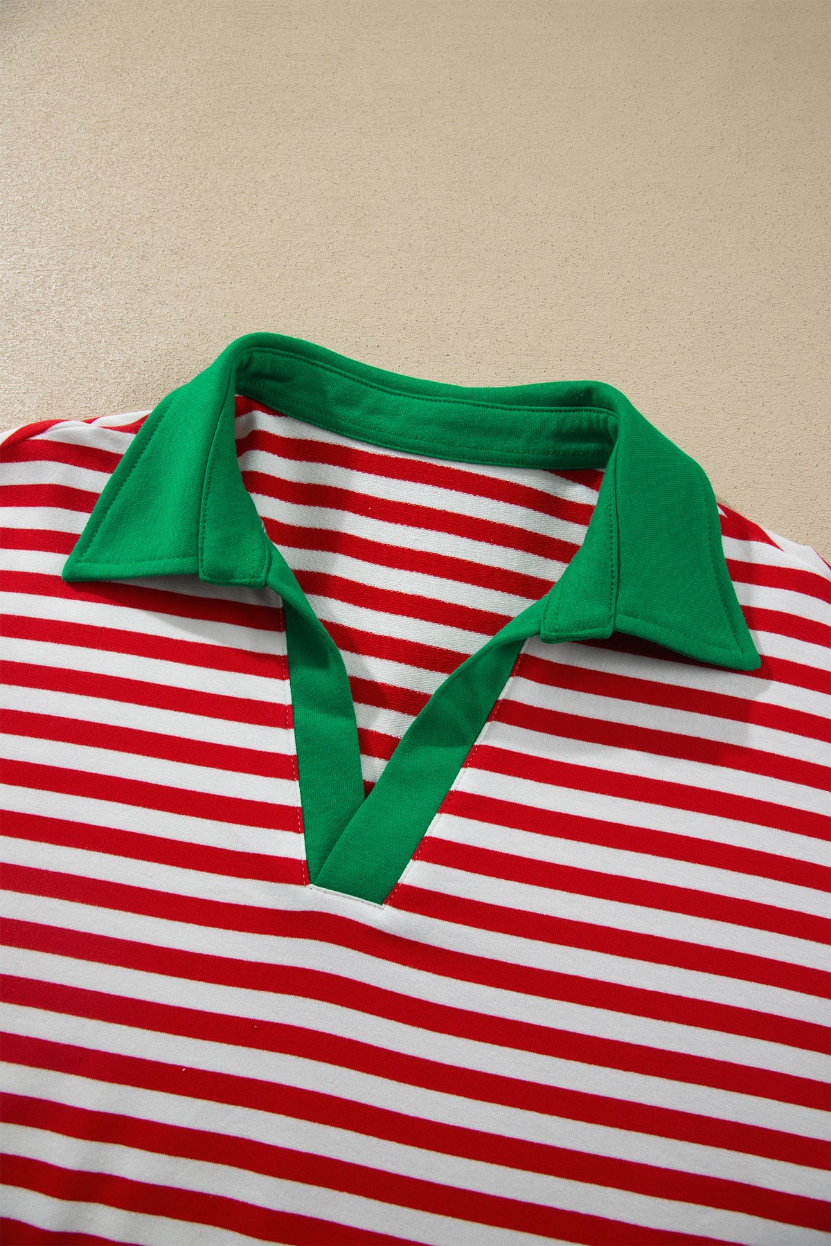 Stripe Long Sleeve Shirt w/Shorts Set