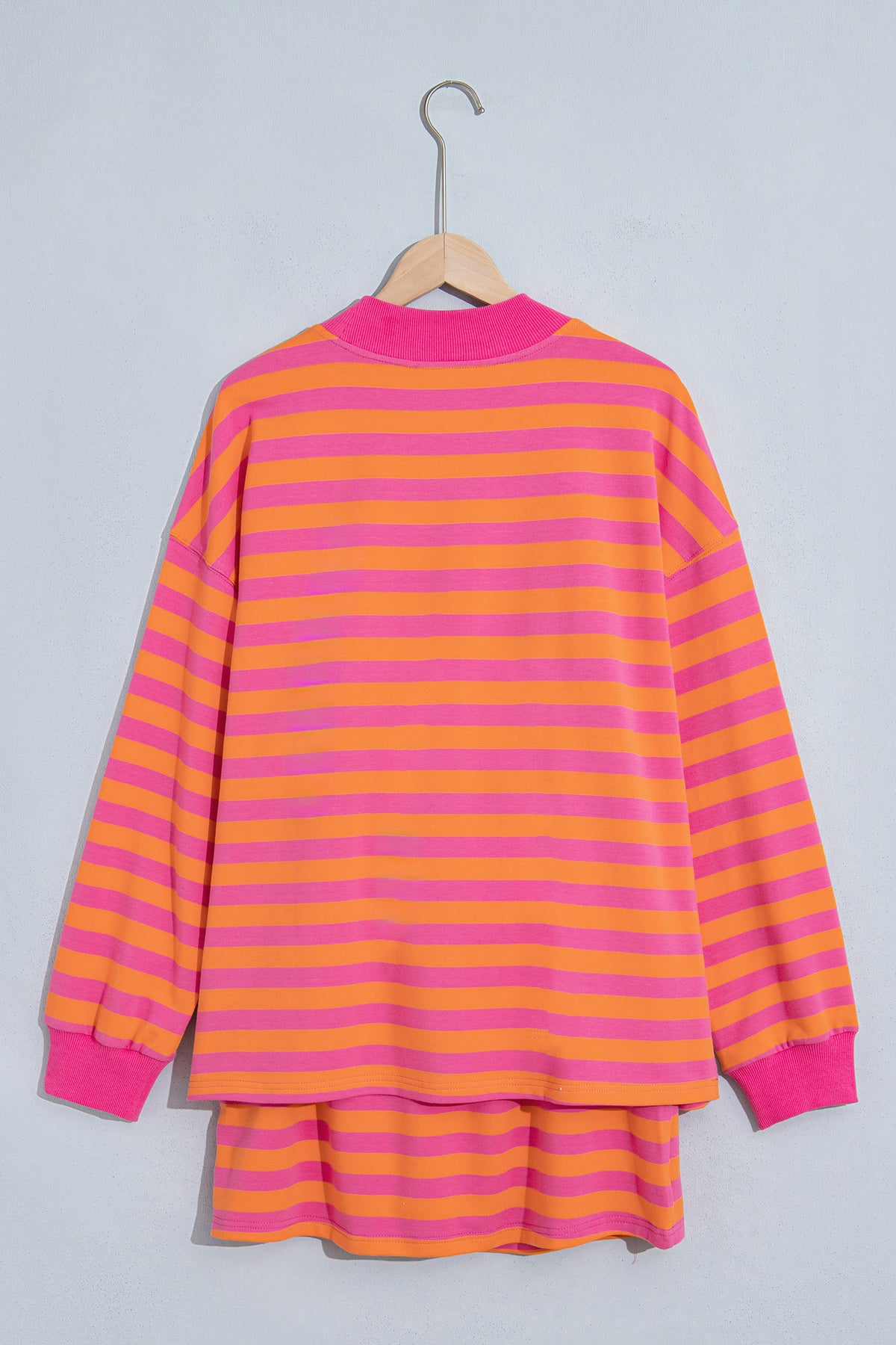 Stripe Mock Neck Mini Skort Set